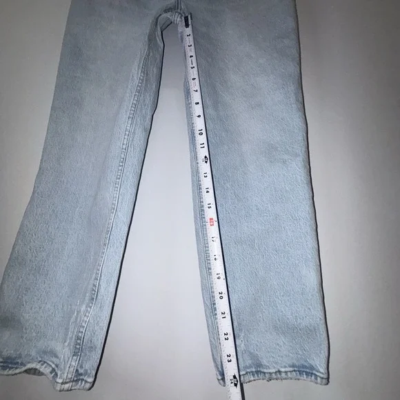 Abercrombie & Fitch 90s Straight Ultra High Rise Cotton Jeans Size 14 Short - Picture 5 of 9